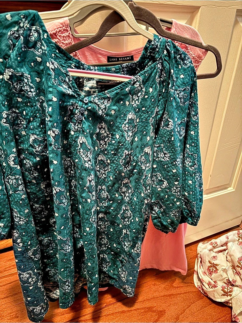Lane Bryant Paisley Cotton Blouse Size 18/20